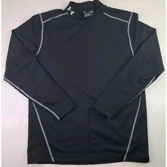 Under Armour Other - Under Armour Coldgear Mock Neck Fitted Shirt Black Mens Size Large